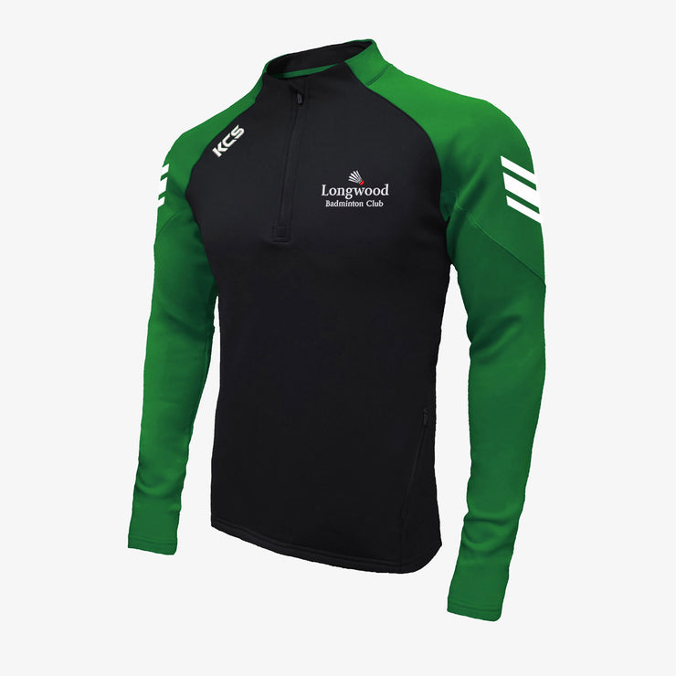 Longwood Badminton Club KCS Soul Quarter Zip Top Black/Green