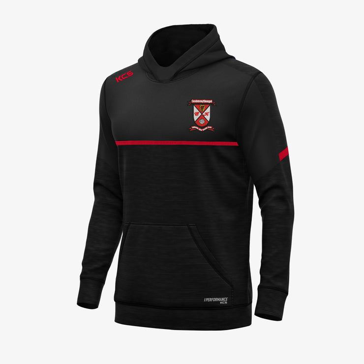 Coralstown Kinnegad GAA KCS Astro V2 Hoodie Black-Black Melange-Solid Red