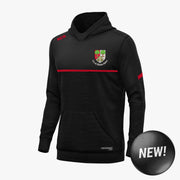 Edenderry GAA KCS Astro V2 Hoodie Black-Black Melange-Solid Red