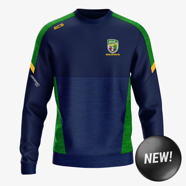 Ardagh Moydow GAA KCS Helios Crew Neck Top Navy/Green/Gold