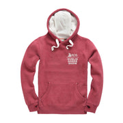 Dublin Horse Show Peached Hoody with flags embroidery on back - Wine Melange