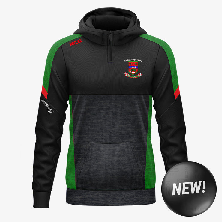 Ballina Stephenites GAA KCS Helios Half Zip Hoodie Black/Green/Red