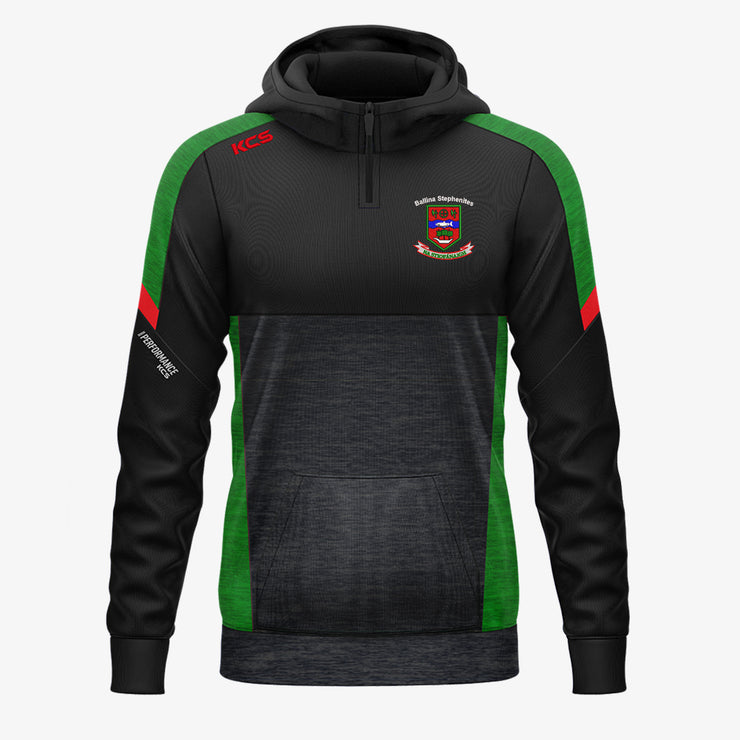 Ballina Stephenites GAA KCS Helios Half Zip Hoodie Black/Green/Red
