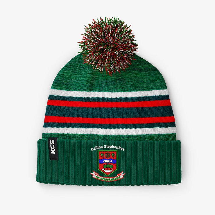 Ballina Stephenites GAA KCS Stadium Beanie - Green / Dark Green / White / Red