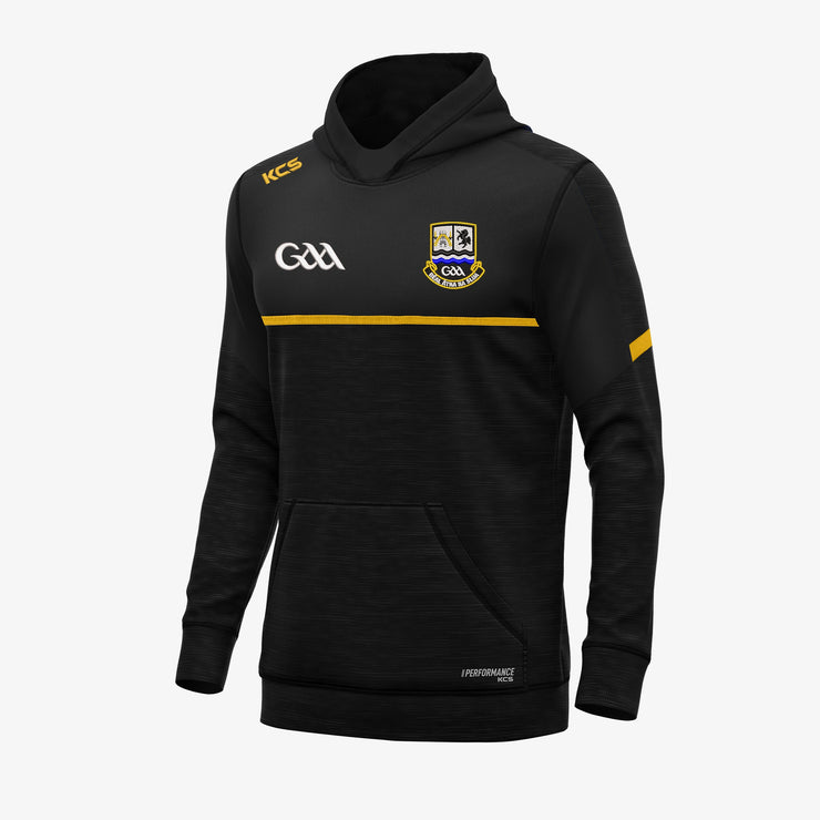 Ballinasloe GAA KCS Astro V2 Hoodie Black-Black Melange-Solid Amber Gold