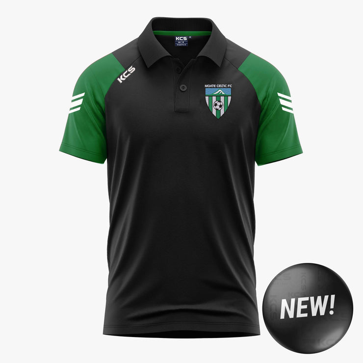 Moate Celtic FC KCS Soul Polo Shirt Black/Green