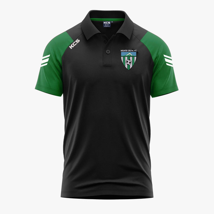 Moate Celtic FC KCS Soul Polo Shirt Black/Green