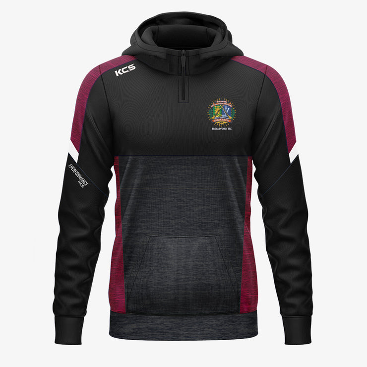 Broadford Hurling Club KCS Helios Half Zip Hoodie Black/Maroon/White