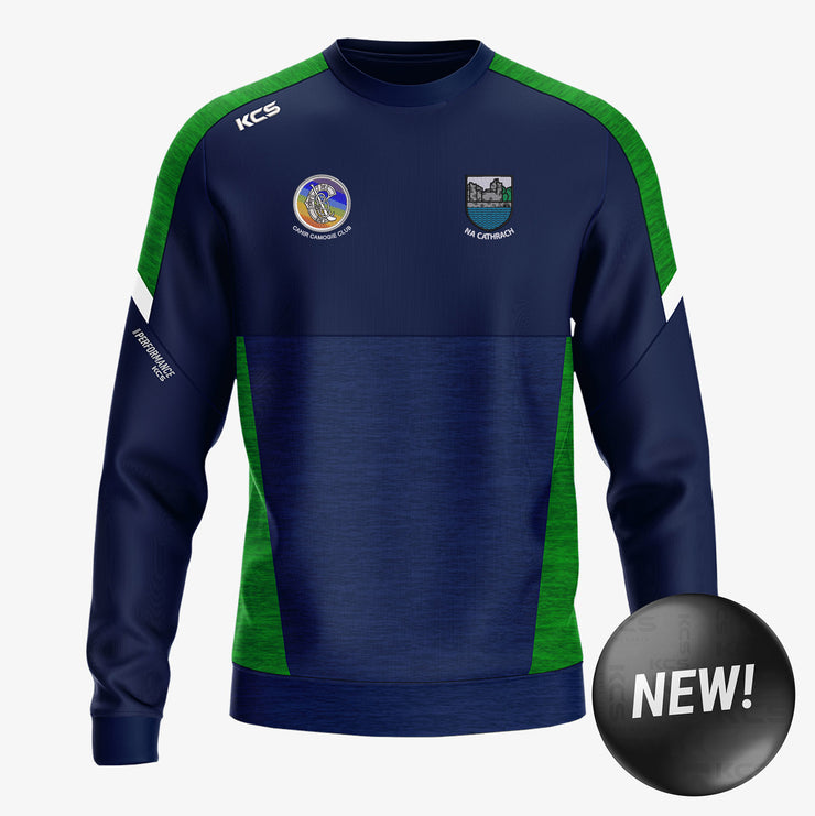 Cahir Camogie Club KCS Helios Crew Neck Top Navy/Green/White