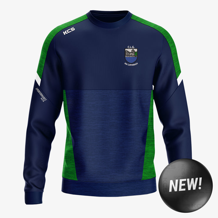 Cahir GAA KCS Helios Crew Neck Top Navy/Green/White