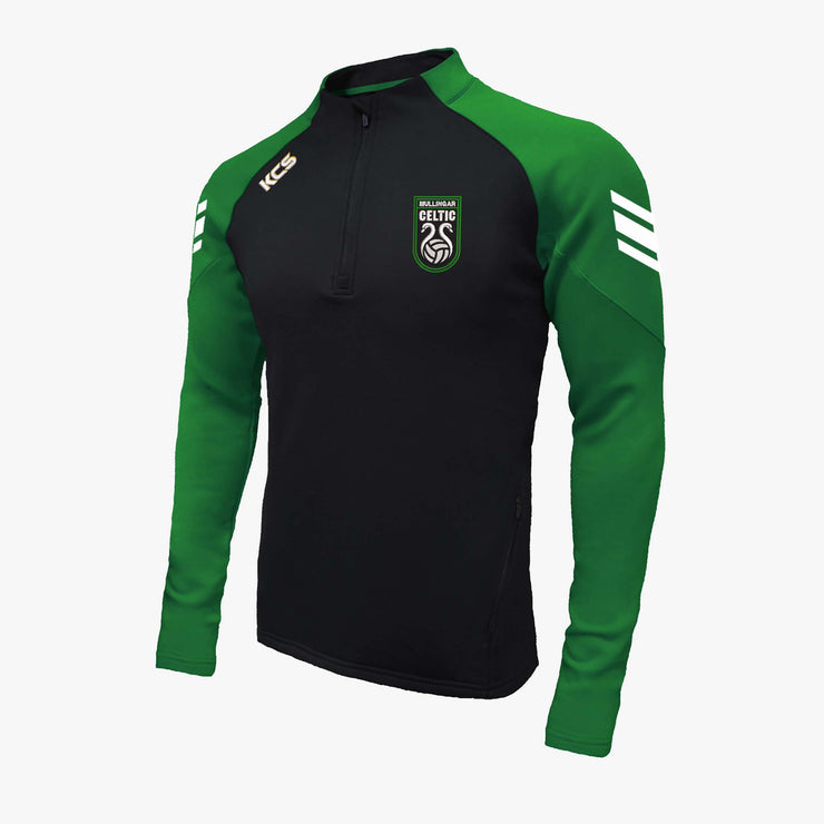 Mullingar Celtic FC KCS Soul Quarter Zip Top Black/Green