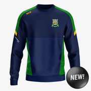 Castledaly GAA KCS Helios Crew Neck Top Navy/Green/Gold