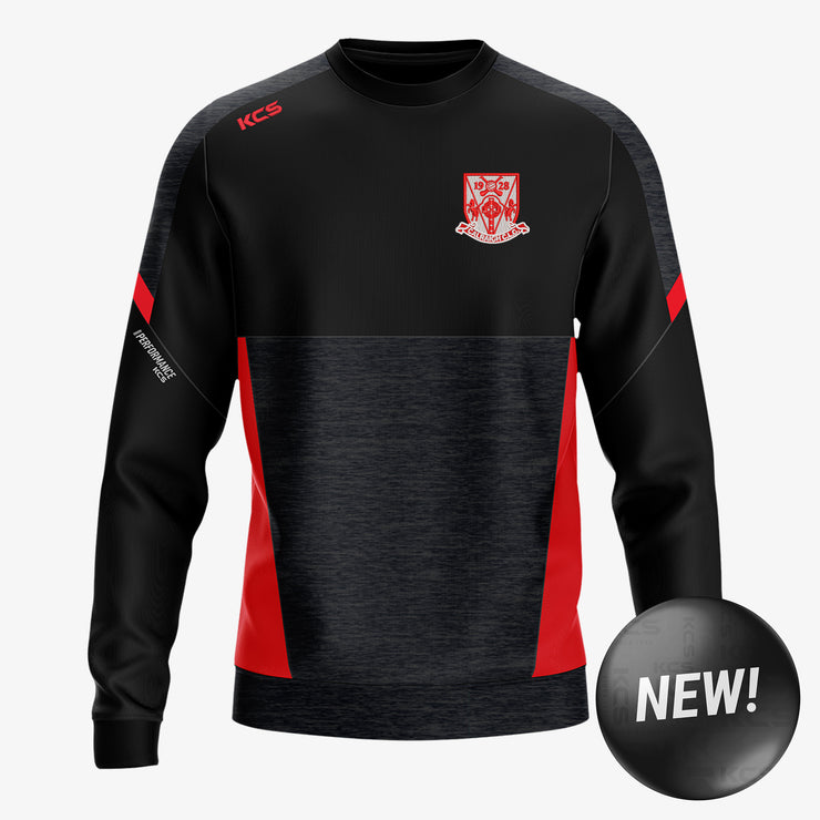 Caulry GAA Club Shop KCS Helios Crew Neck Top Black/Red
