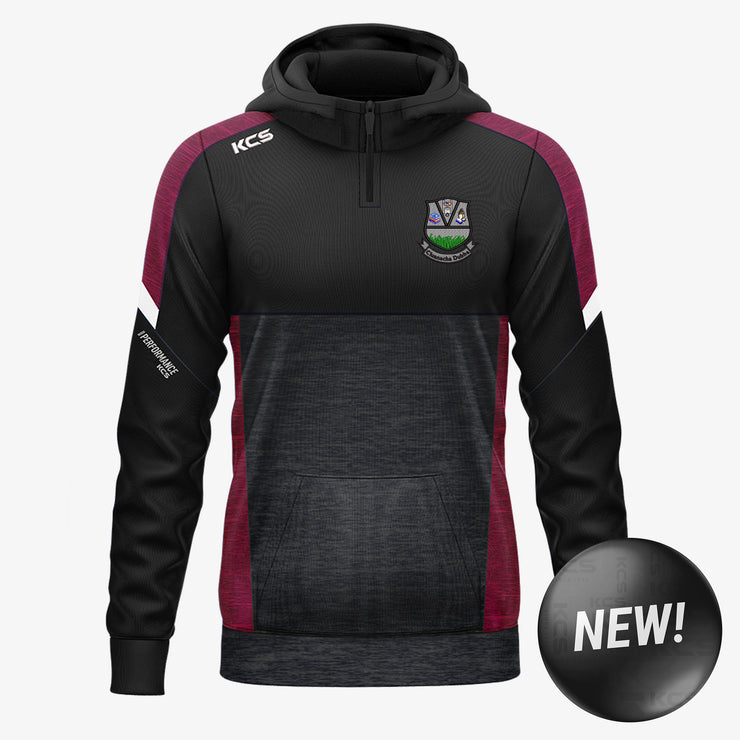 Clonaghadoo NS KCS Helios Half Zip Hoodie Black/Maroon/White