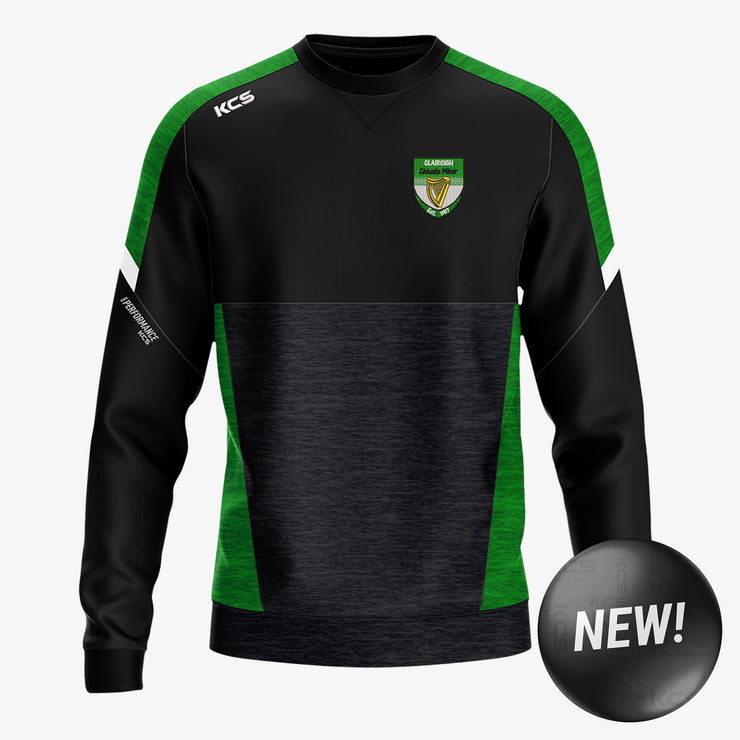 Clonmore Harps KCS Helios Crew Neck Top Black/Green/White