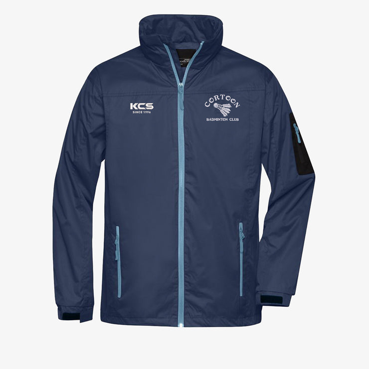 Cortoon Badminton Club KCS Sideline Jacket - Navy/Aqua