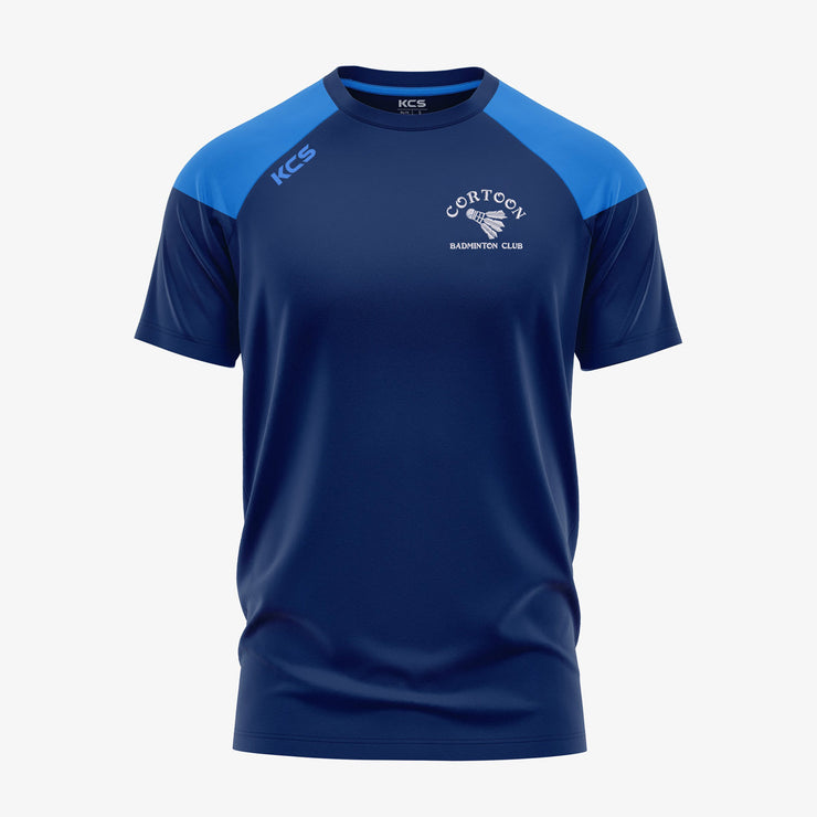 Cortoon Badminton Club KCS Verona Tee Navy/Sky Blue