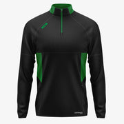 KCS Cosmos Half Zip Top Black/Green