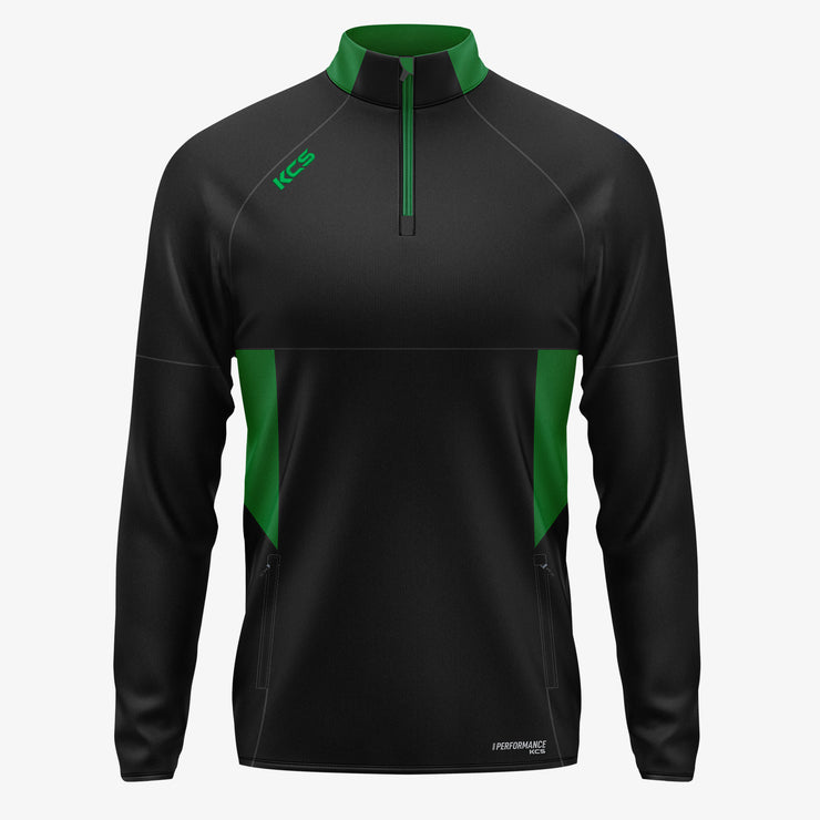 KCS Cosmos Half Zip Top Black/Green