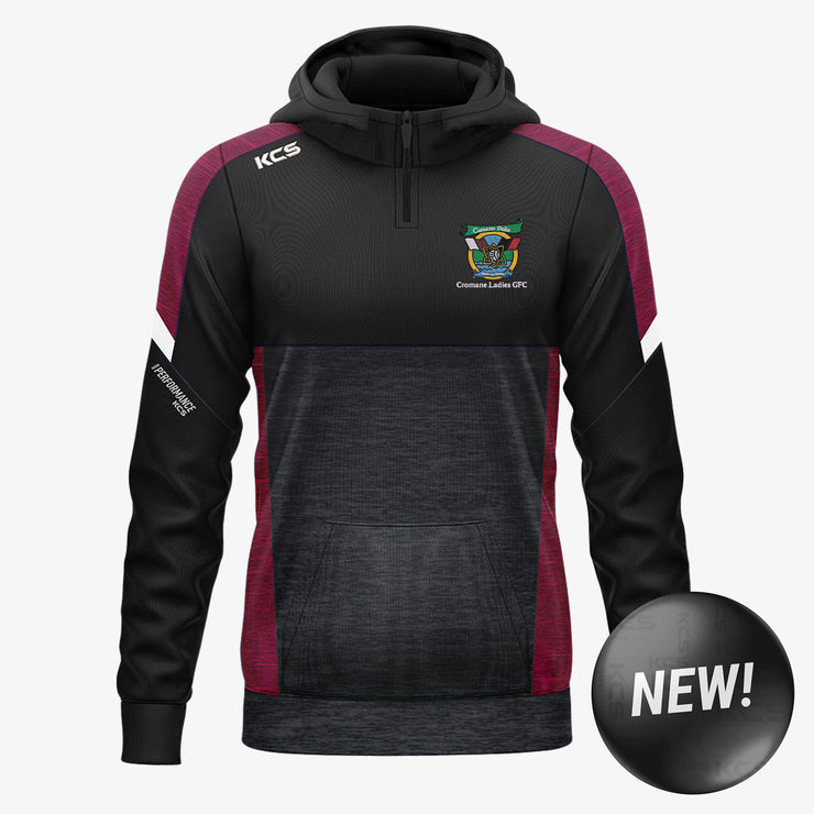 Cromane LGFA KCS Helios Half Zip Hoodie - Black / Maroon / White