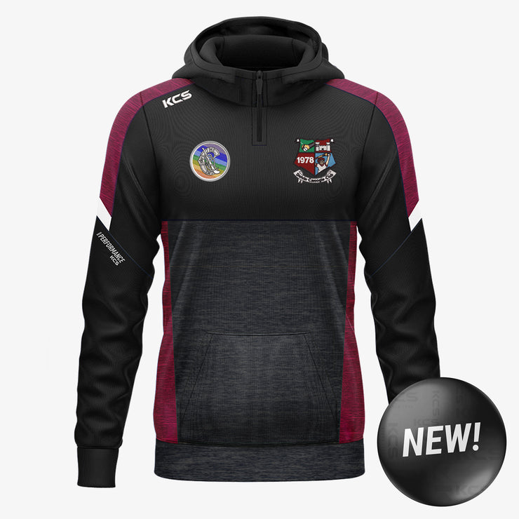 Delvin Camogie Club KCS Helios Half Zip Hoodie Black/Maroon/White