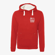 Dublin Horse Show Peached Zip Hoody with flags embroidery on back - Red
