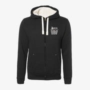 Dublin Horse Show Peached Zip Hoody with flags embroidery on back - Onyx Black