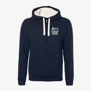 Dublin Horse Show Peached Zip Hoody with flags embroidery on back - Navy
