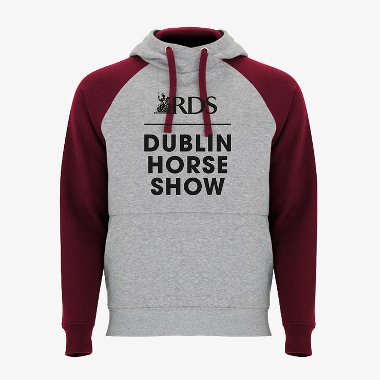 Dublin Horse Show Hoodie - Garnet / Grey Melange