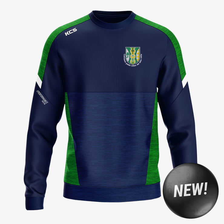 Dunmore MacHales KCS Helios Crew Neck Top - Navy / Green / White