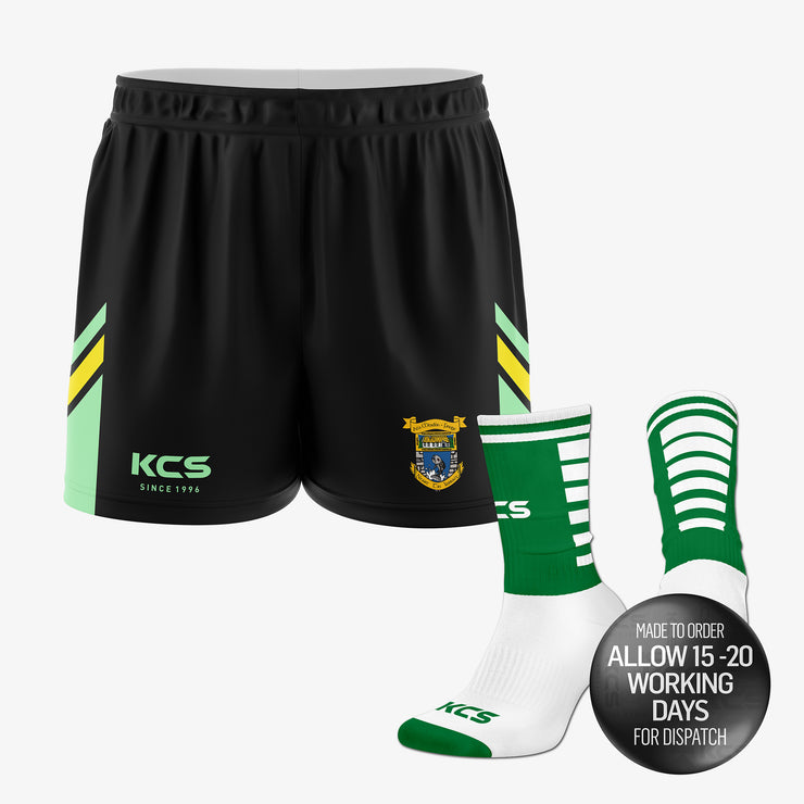 Finuge GAA Black / Mint / Yellow Training Shorts & Socks