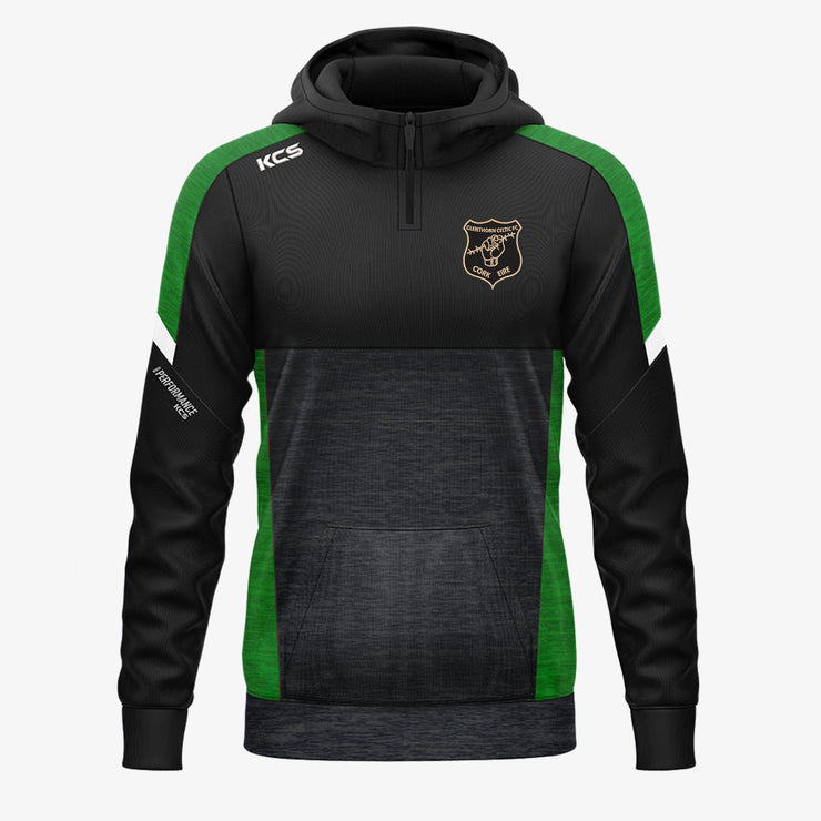 Glenthorn Celtic FC KCS Helios Half Zip Hoodie Black/Green/White