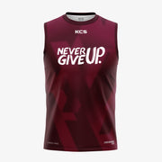KCS Never Give Up Performance Vest - Maroon, Light Maroon, Silver Grey