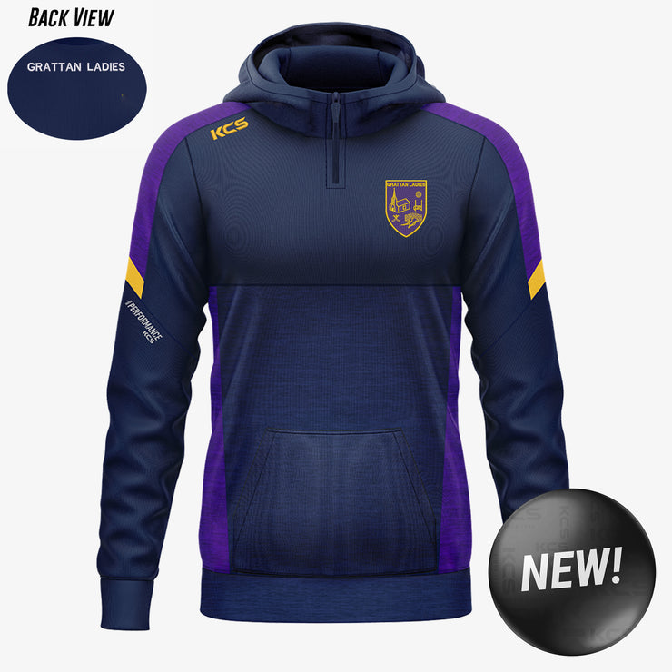 Grattan Ladies Longford KCS Helios Half Zip Hoodie Navy/Purple/Gold