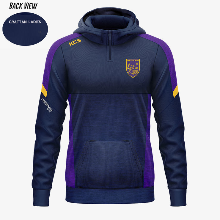 Grattan Ladies Longford KCS Helios Half Zip Hoodie Navy/Purple/Gold