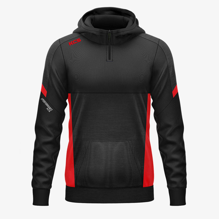 KCS Helios Half Zip Hoodie Black/Red
