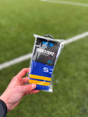 Ballynacargy GAA KCS SideStepz Grip Socks (WHITE/ROYAL/GOLD)