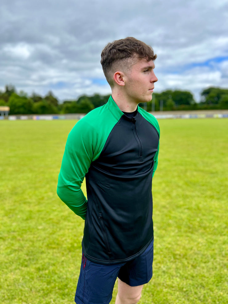 Mountnugent GAA KCS Soul Quarter Zip Top Black/Green