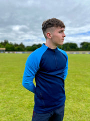 Tyrrellspass GAA KCS Soul Quarter Zip Top Navy/Sky blue