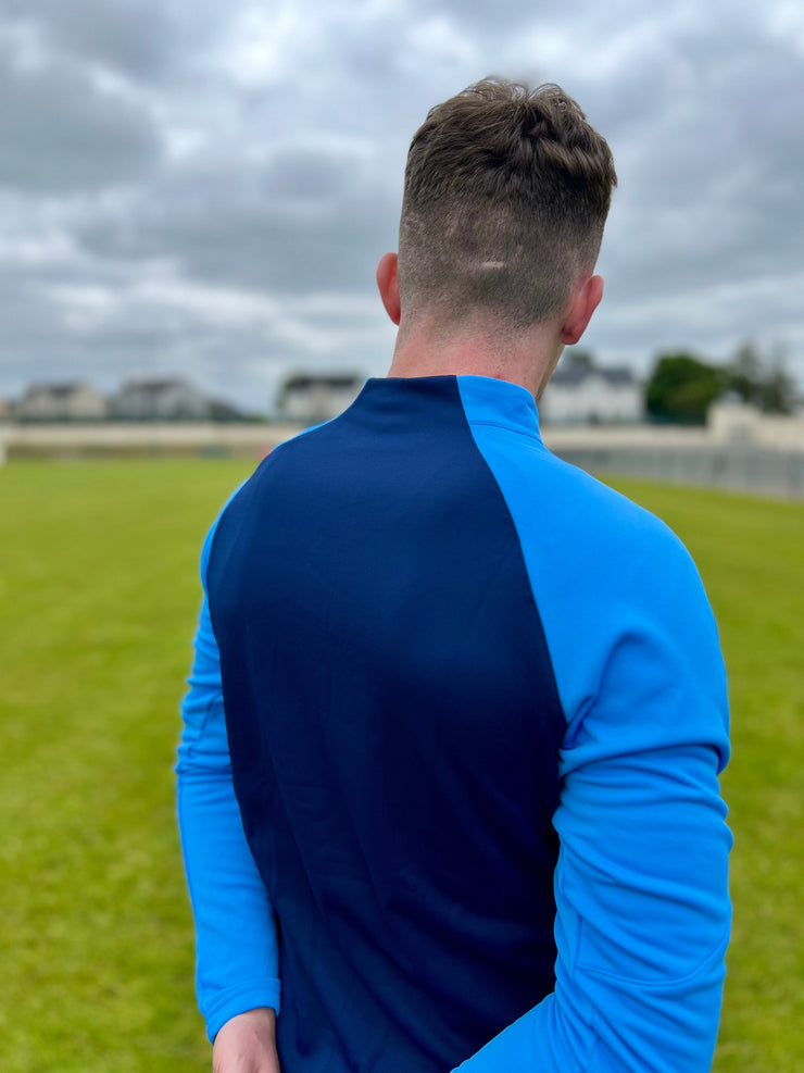 Ballinagar GAA Offaly KCS Soul Quarter Zip Top Navy/Sky blue