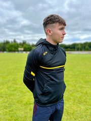 St. Vincent's GAA Offaly KCS Astro V2 Hoodie Black-Black Melange-Solid Amber Gold