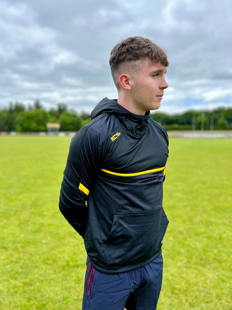 Rosemount GAA KCS Astro V2 Hoodie Black-Black Melange-Solid Amber Gold