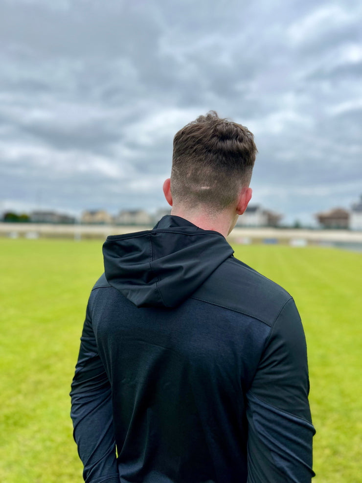 Bornacoola GAA KCS Astro V2 Hoodie Black-Black Melange-Solid Amber Gold