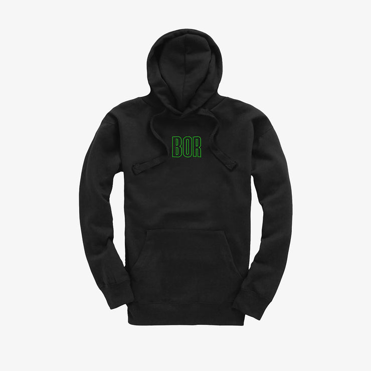 James “BOR” Doyle - Hoodie with Green Embroidered Logo