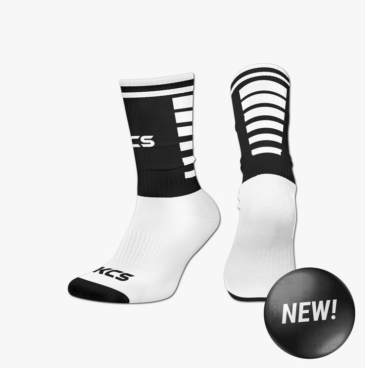 Elphin Ballinameen GAA KCS 3D Ankle Socks New 3 PACK (WHITE/BLACK)