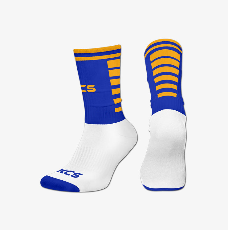 Ballynacargy GAA KCS 3D Ankle Socks (WHITE/ROYAL/GOLD)