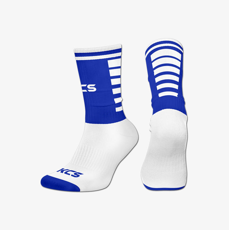 KCS 3D Ankle Socks New 3 PACK (WHITE/ROYAL)