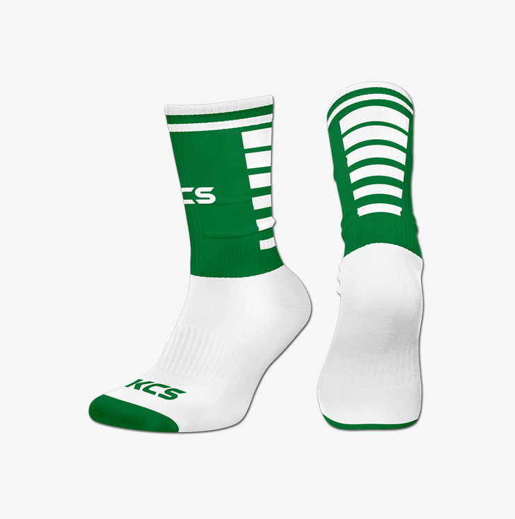 KCS 3D Ankle Socks New 3 PACK (WHITE/GREEN)