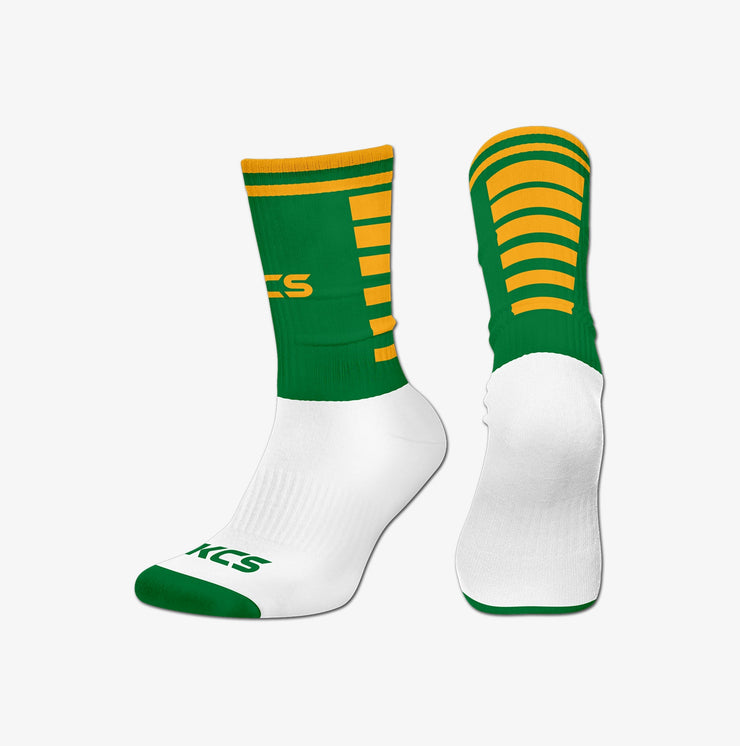 KCS 3D Ankle Socks New 3 PACK (WHITE/GREEN/GOLD)
