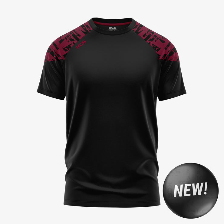 KCS Apollo Tee - Black / Maroon